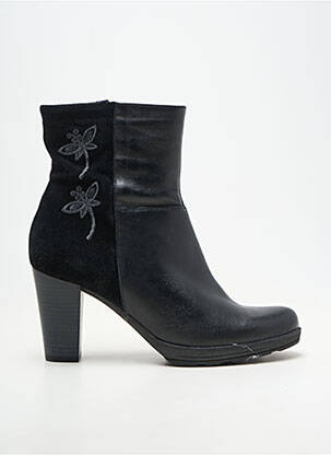 Cizme material neted toc de 7 la 9 cm negru DORKING femeie