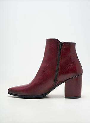 Botine/ghete material neted toc de 7 la 9 cm roșu DORKING femeie