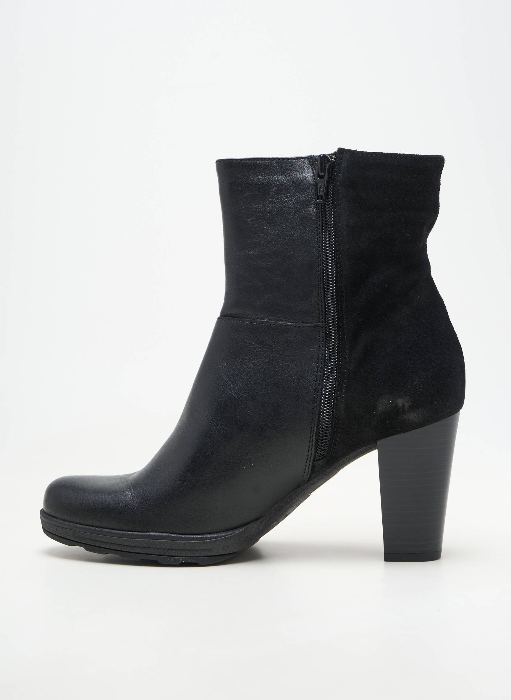 Cizme material neted toc de 7 la 9 cm negru DORKING femeie