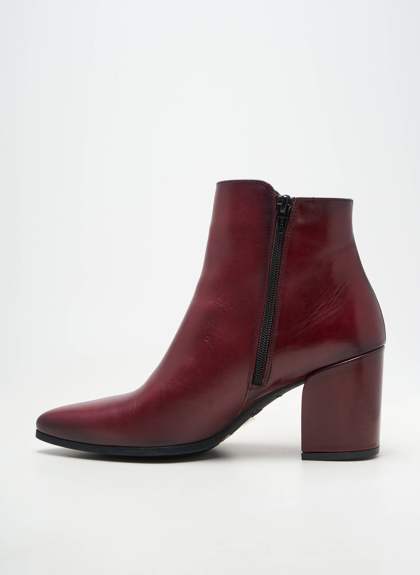 Botine/ghete material neted toc de 7 la 9 cm roșu DORKING femeie