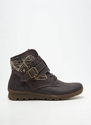 Botine/ghete material neted toc plat până la 3 cm gri ON FOOT femeie