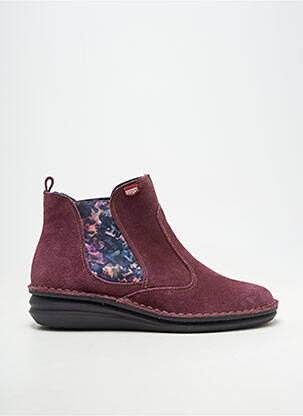 Botine/ghete nubuc toc plat până la 3 cm violet ON FOOT femeie