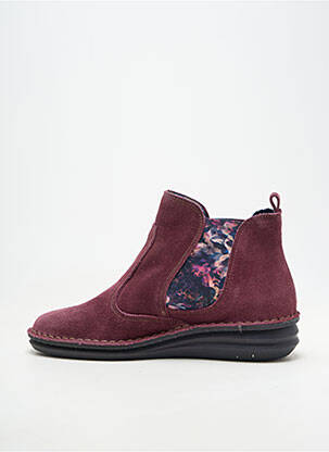 Botine/ghete nubuc toc plat până la 3 cm violet ON FOOT femeie