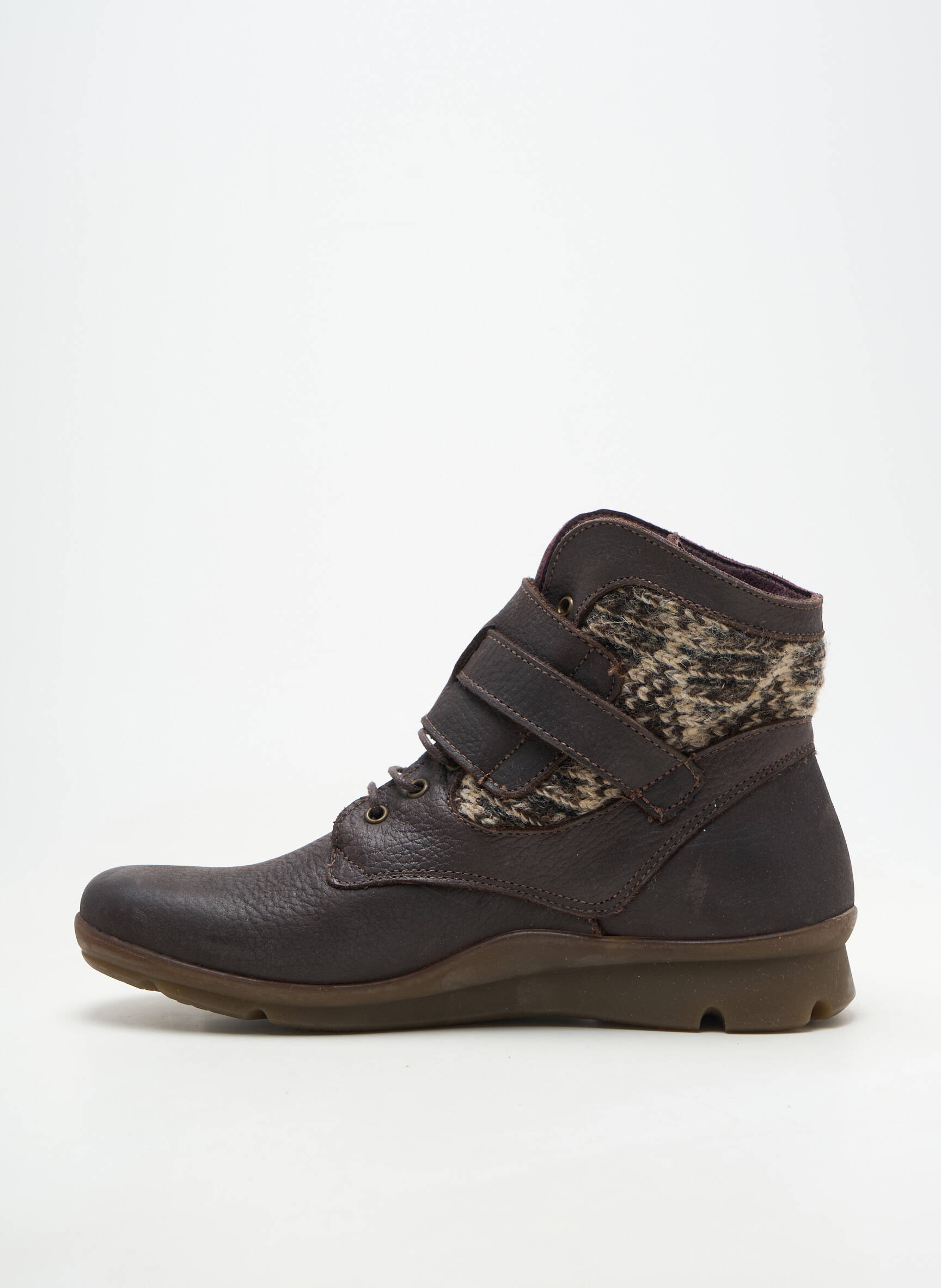 Botine/ghete material neted toc plat până la 3 cm gri ON FOOT femeie