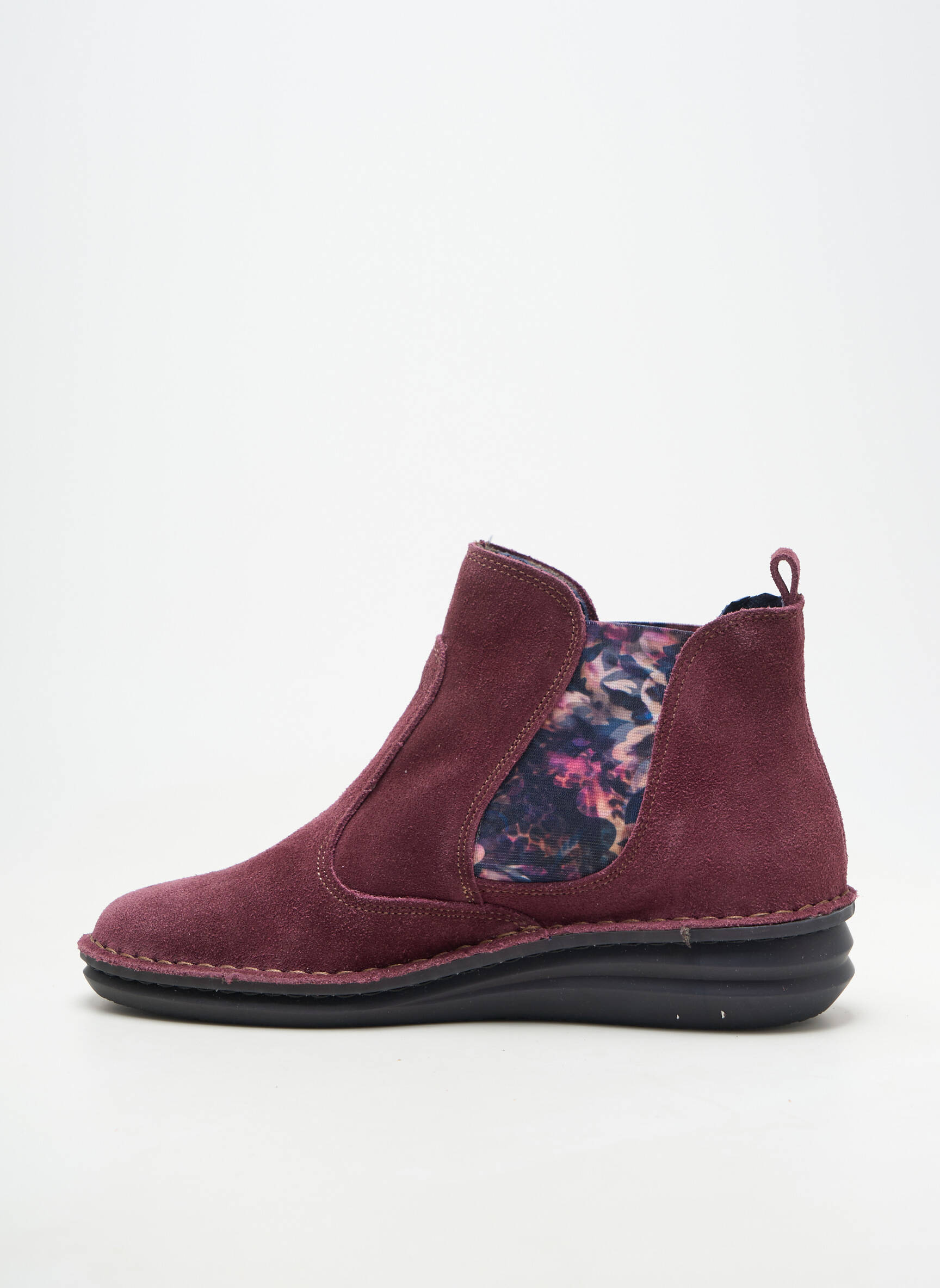 Botine/ghete nubuc toc plat până la 3 cm violet ON FOOT femeie