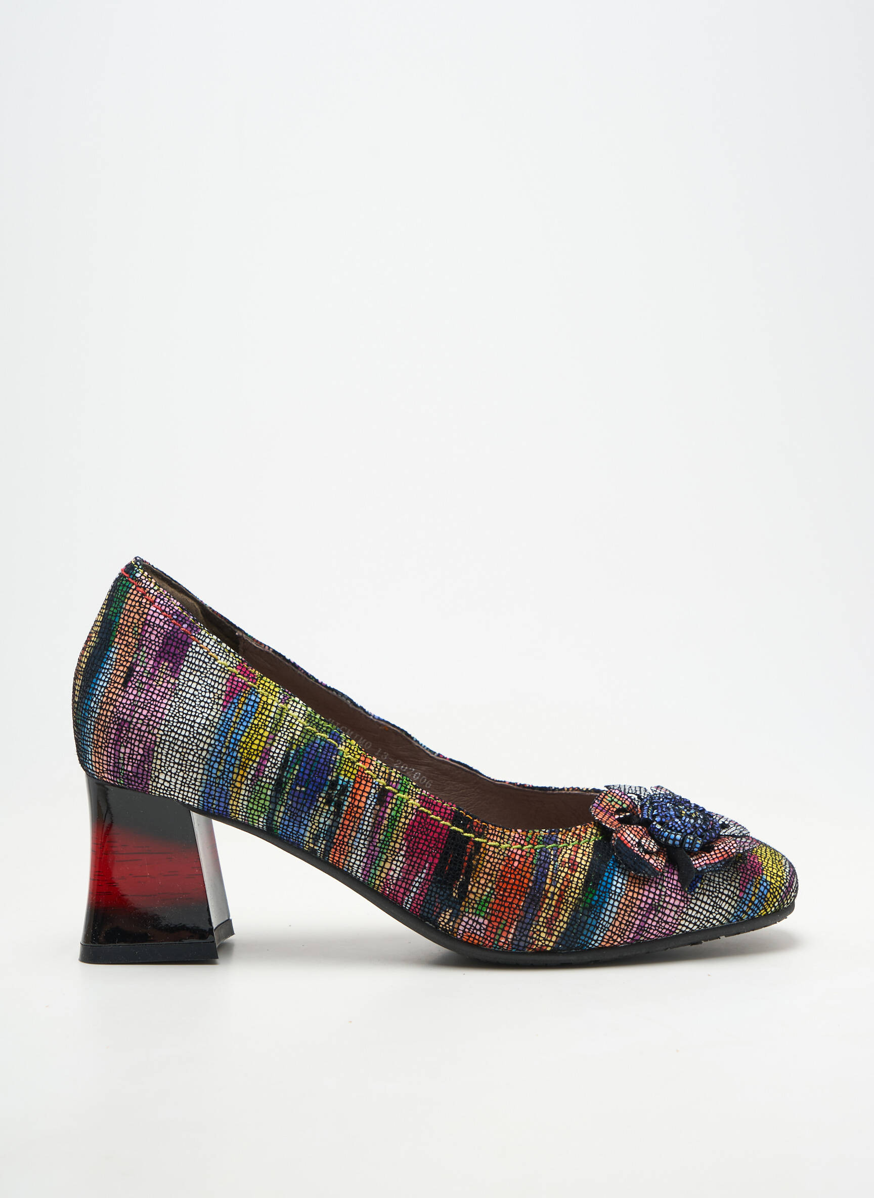 Pantofi cu toc cubanez toc de 4 la 6 cm negru LAURA VITA femeie