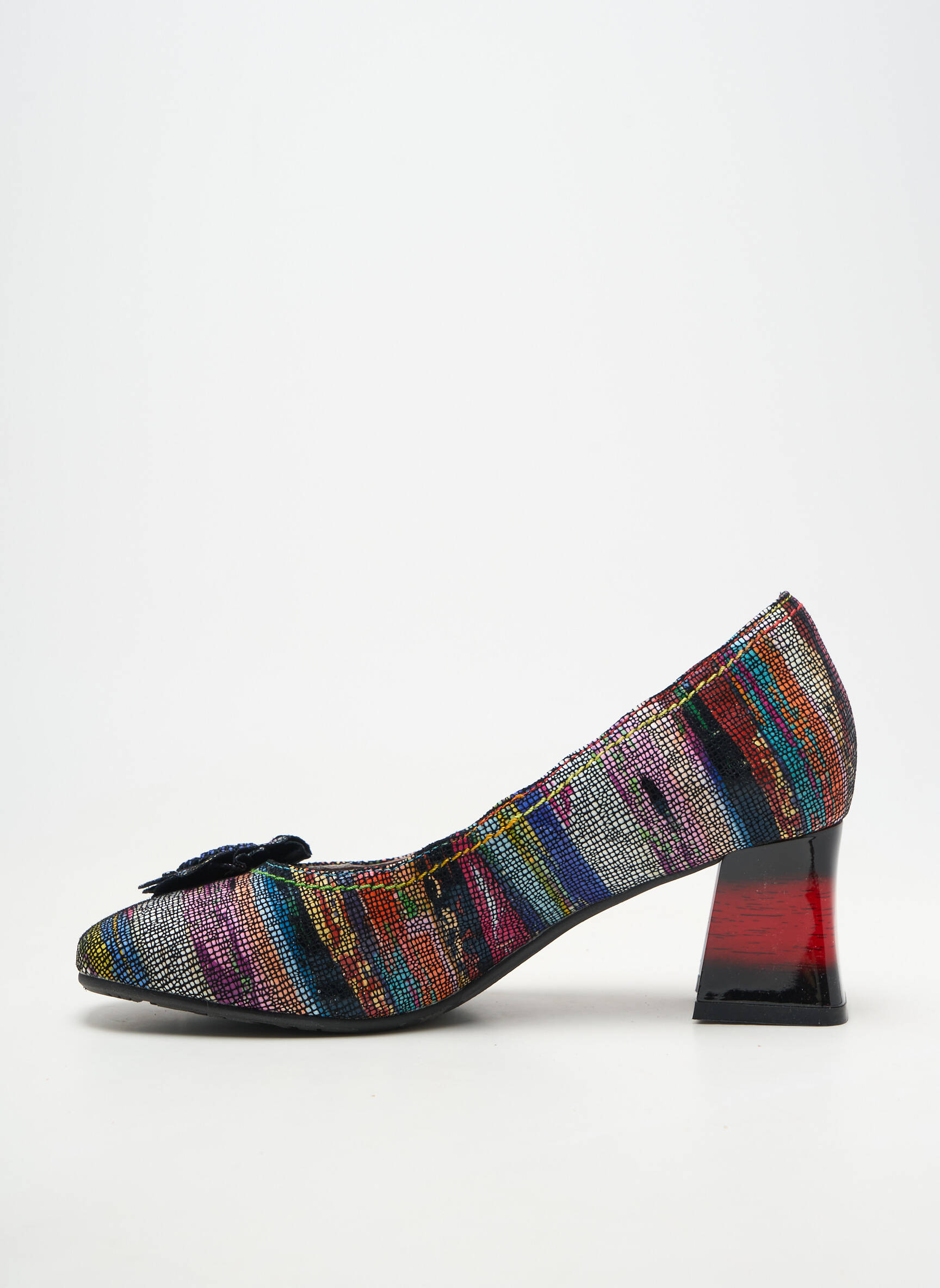 Pantofi cu toc cubanez toc de 4 la 6 cm negru LAURA VITA femeie