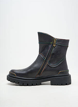 Botine/ghete material neted toc plat până la 3 cm negru LAURA VITA femeie