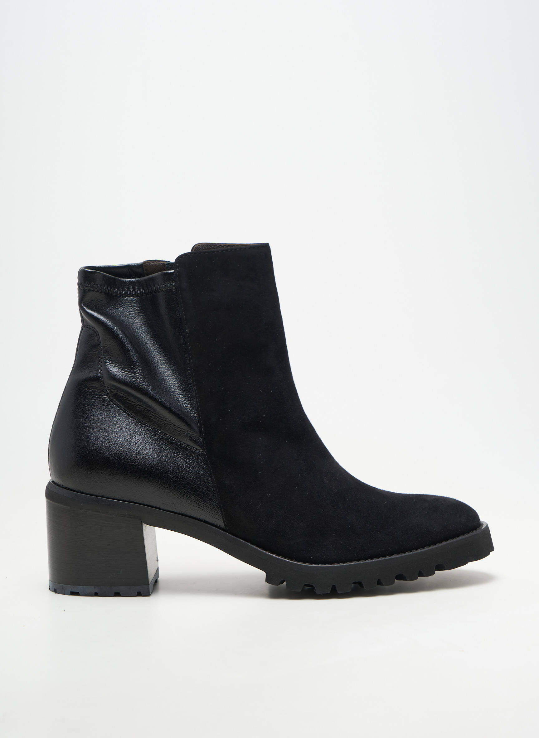 Botine/ghete cubanez toc de 4 la 6 cm negru BRUNATE femeie