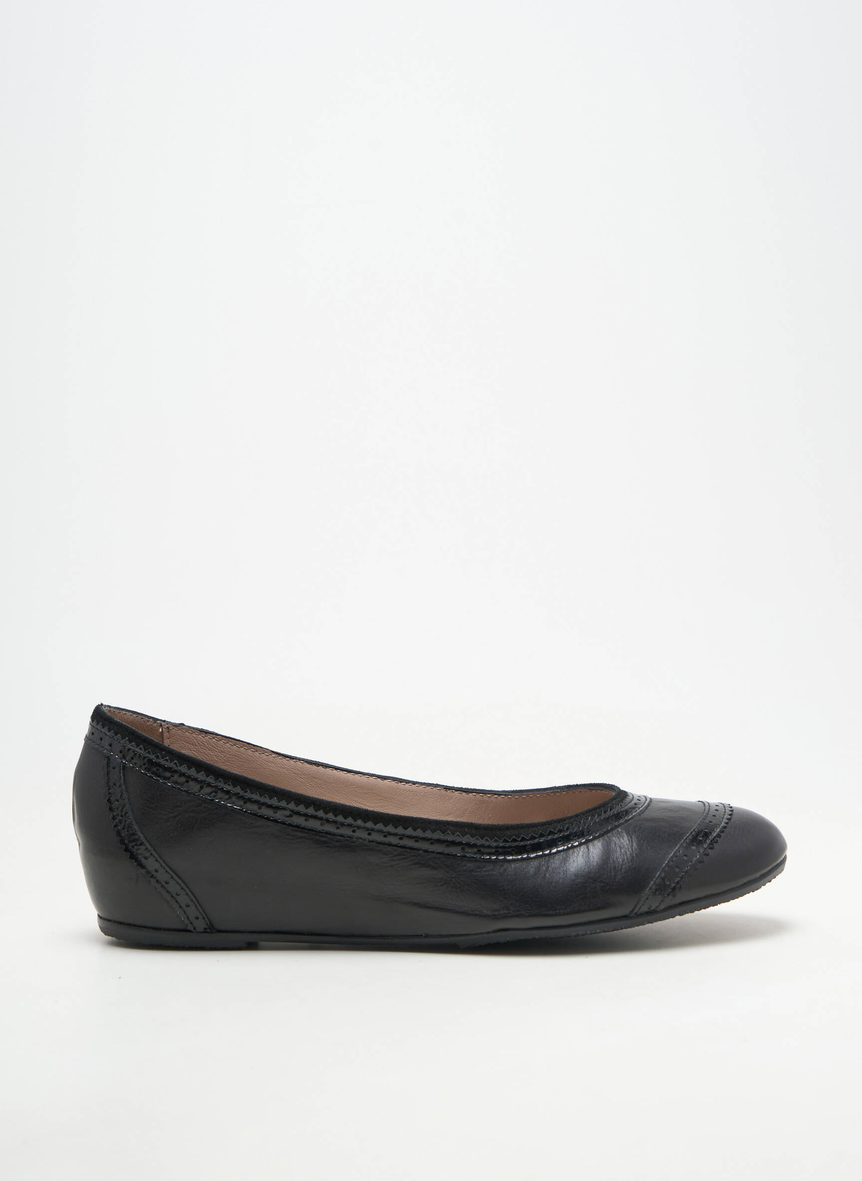 Balerine material neted toc plat până la 3 cm negru HOMERS femeie