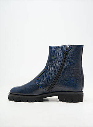 Cizme material neted toc plat până la 3 cm albastru WALTER SHOES femeie