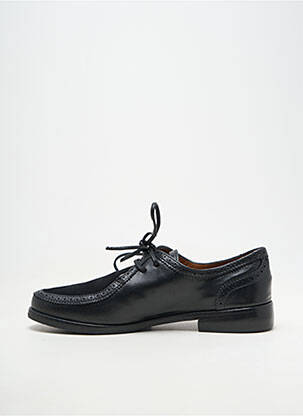 Derby-uri material neted toc plat până la 3 cm negru HOMERS femeie
