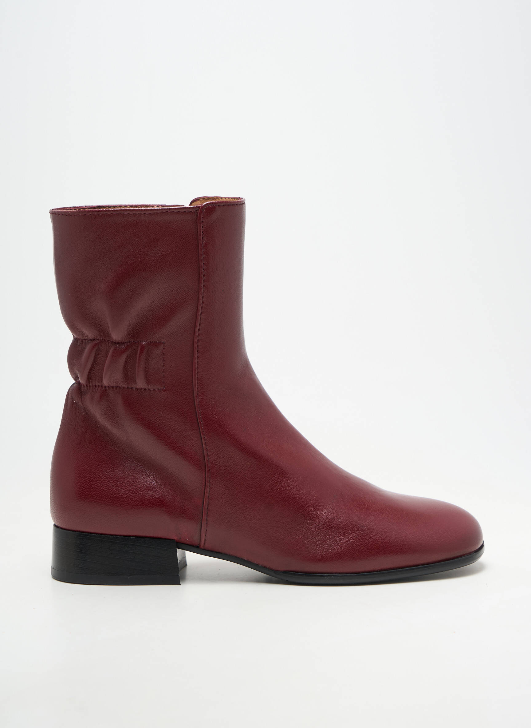 Botine/ghete material neted toc plat până la 3 cm roșu HOMERS femeie