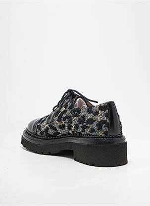 Mocasini material neted toc de 4 la 6 cm negru HOMERS femeie