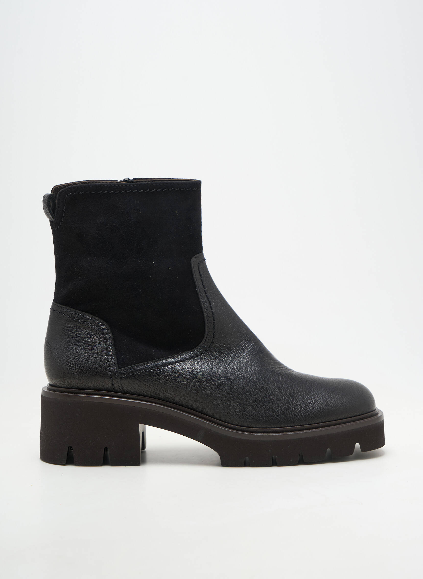 Botine/ghete material neted toc de 4 la 6 cm negru BRUNATE femeie