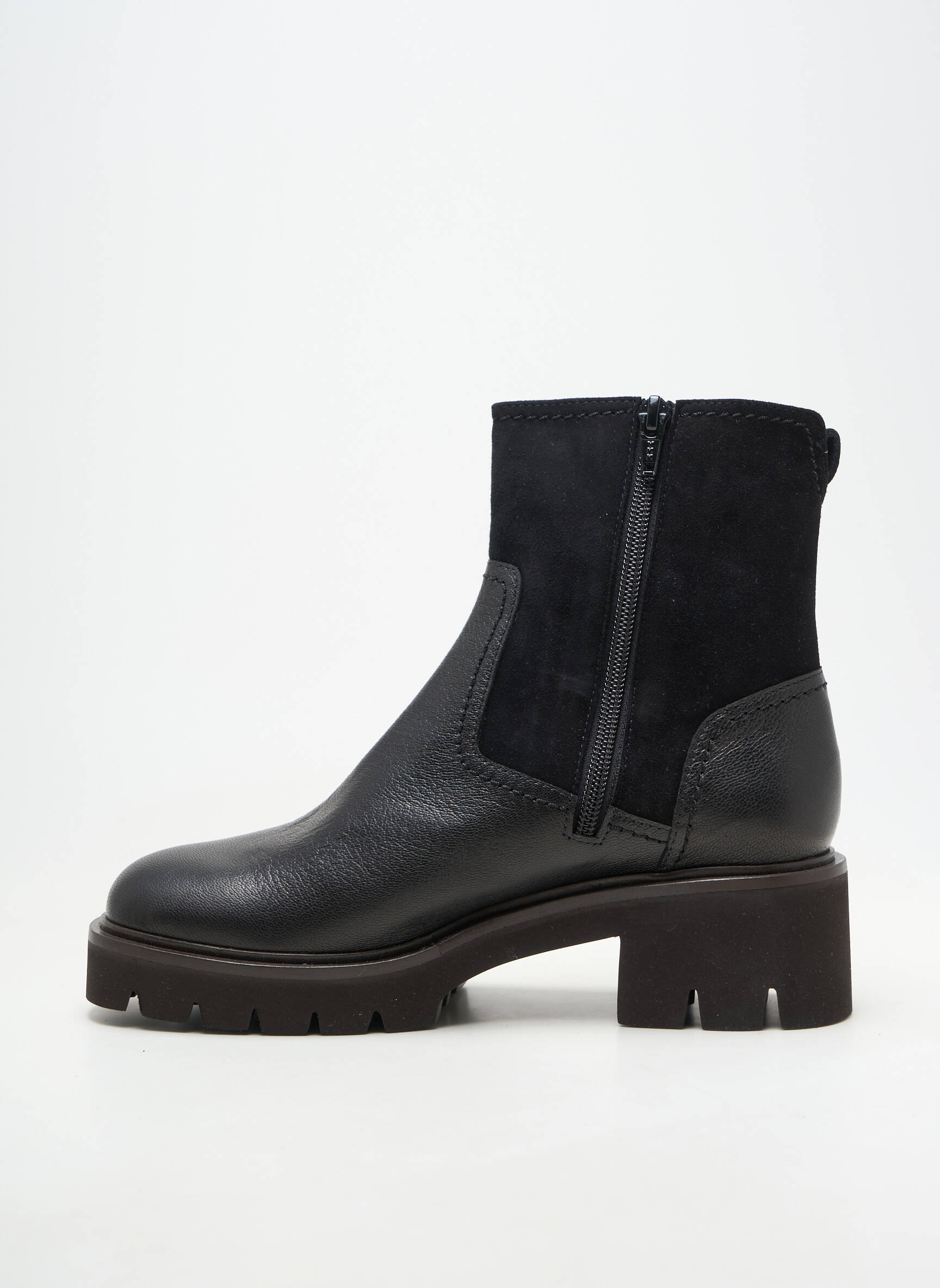 Botine/ghete material neted toc de 4 la 6 cm negru BRUNATE femeie
