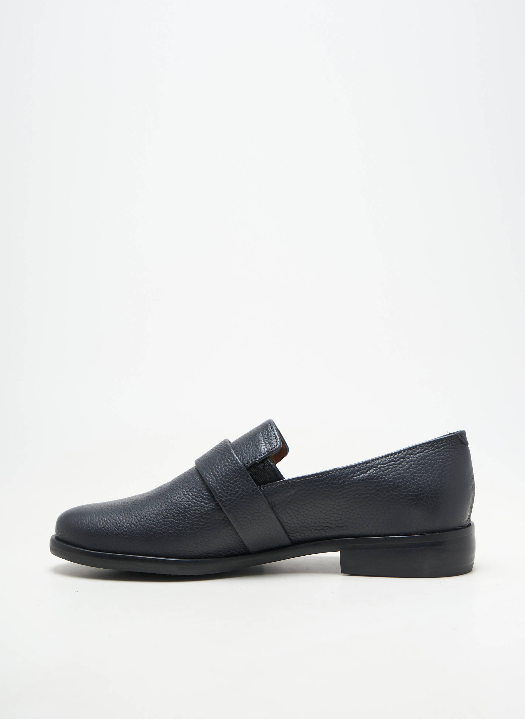 Mocasini material neted toc plat până la 3 cm negru HOMERS femeie