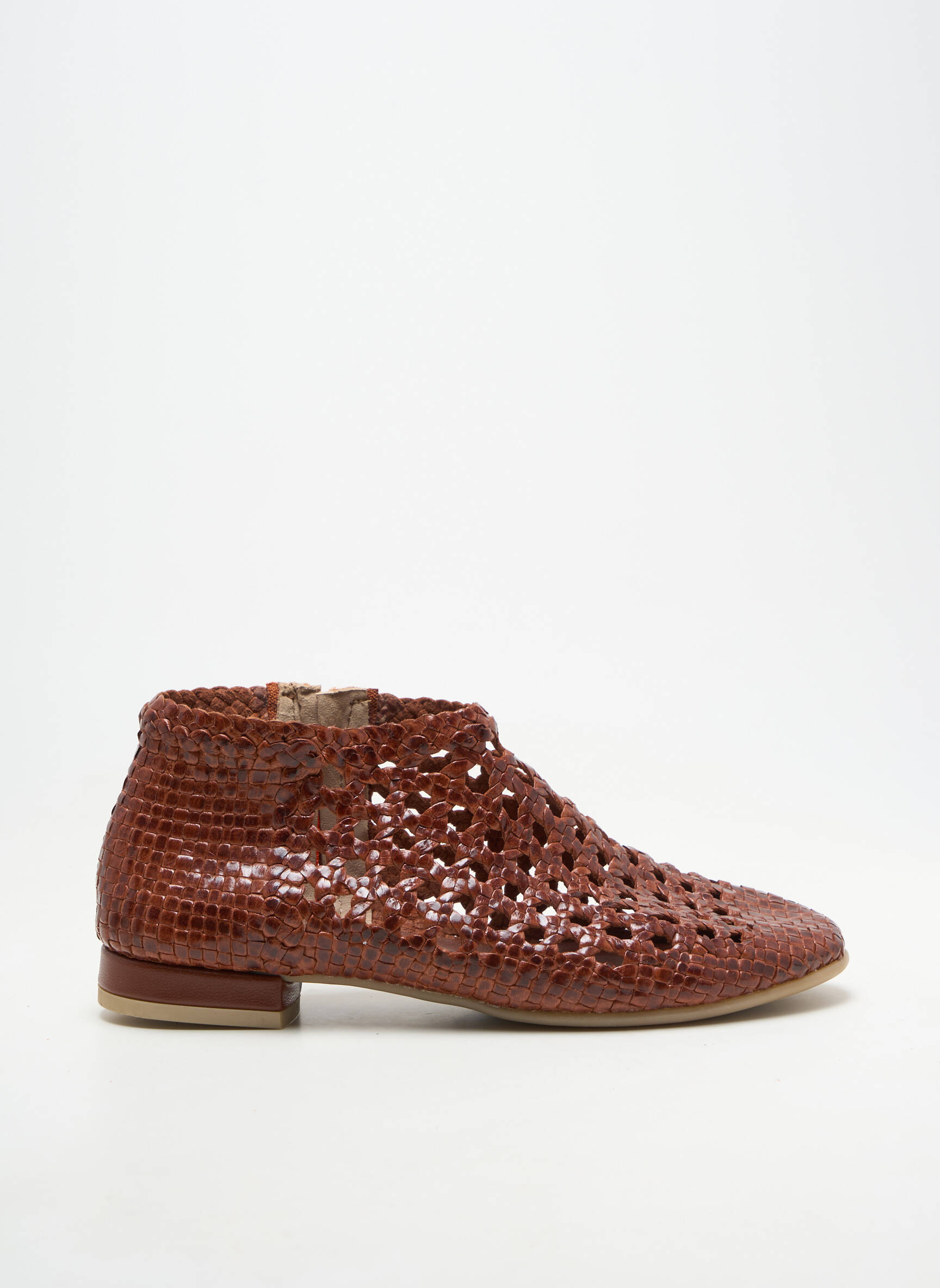Botine/ghete material neted toc plat până la 3 cm maro YVES DESFARGE femeie