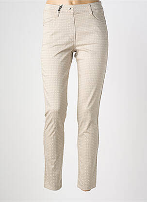 Pantalon slim elasticitate mărime normală bej EAST DRIVE femeie