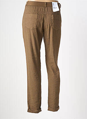 Pantalon slim țesătură poplin mărime normală maro EAST DRIVE femeie