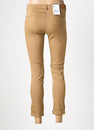 Pantalon chino țesătură poplin mărime normală maro EAST DRIVE femeie