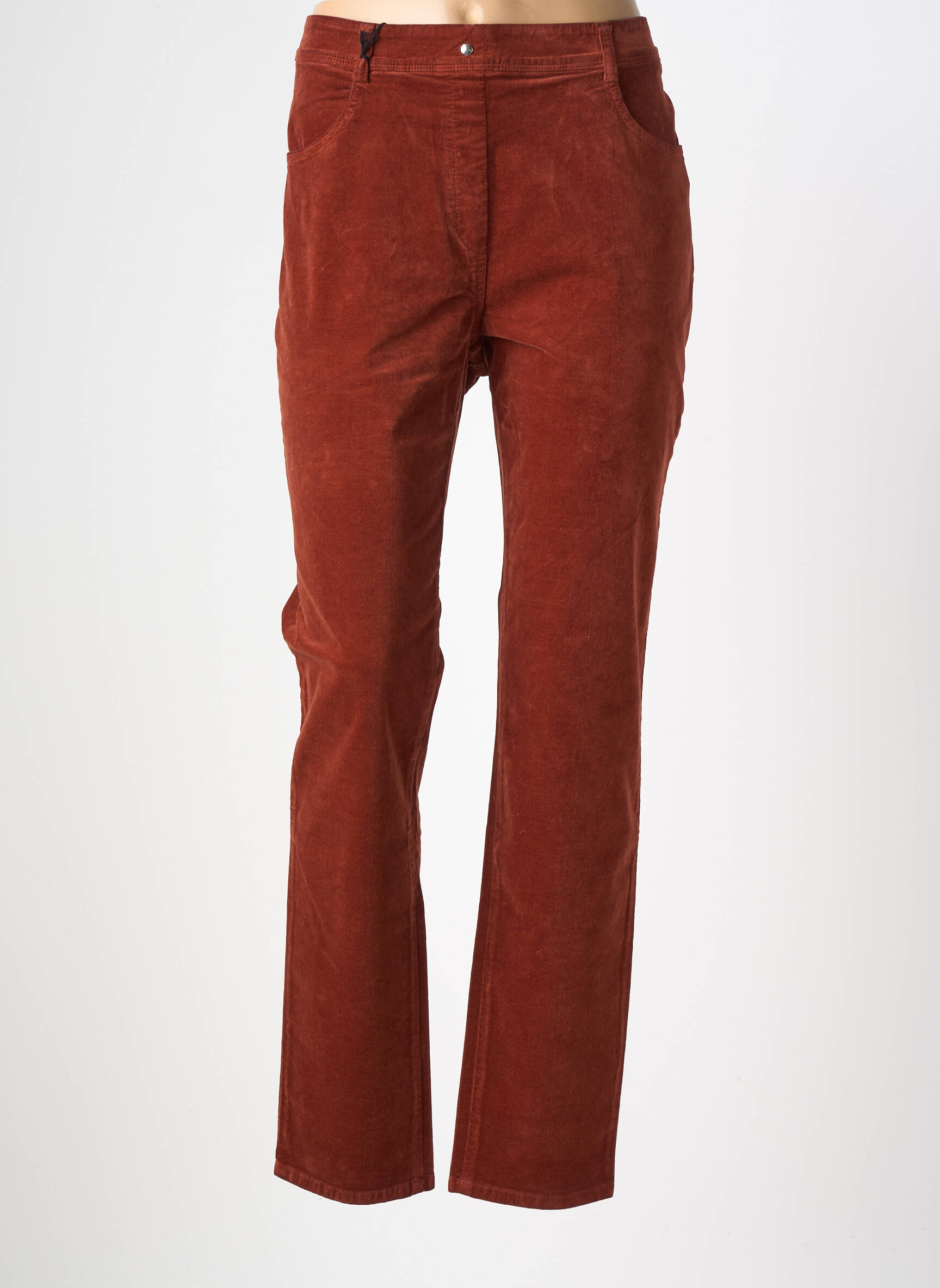 Pantalon slim elasticitate mărime normală maro EAST DRIVE femeie
