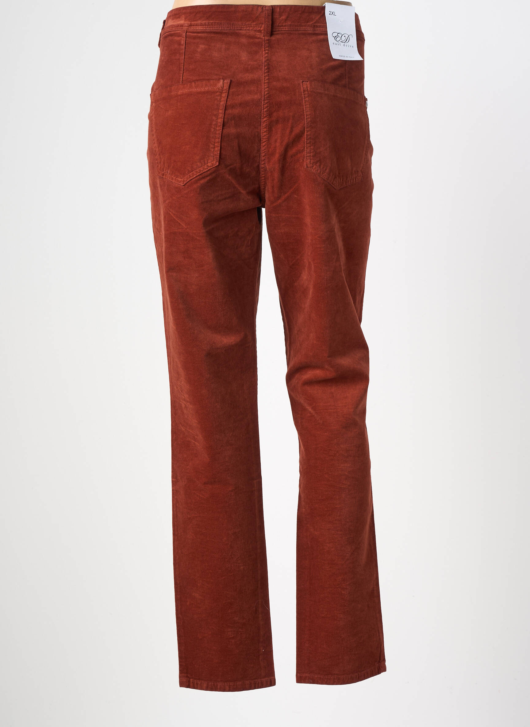 Pantalon slim elasticitate mărime normală maro EAST DRIVE femeie
