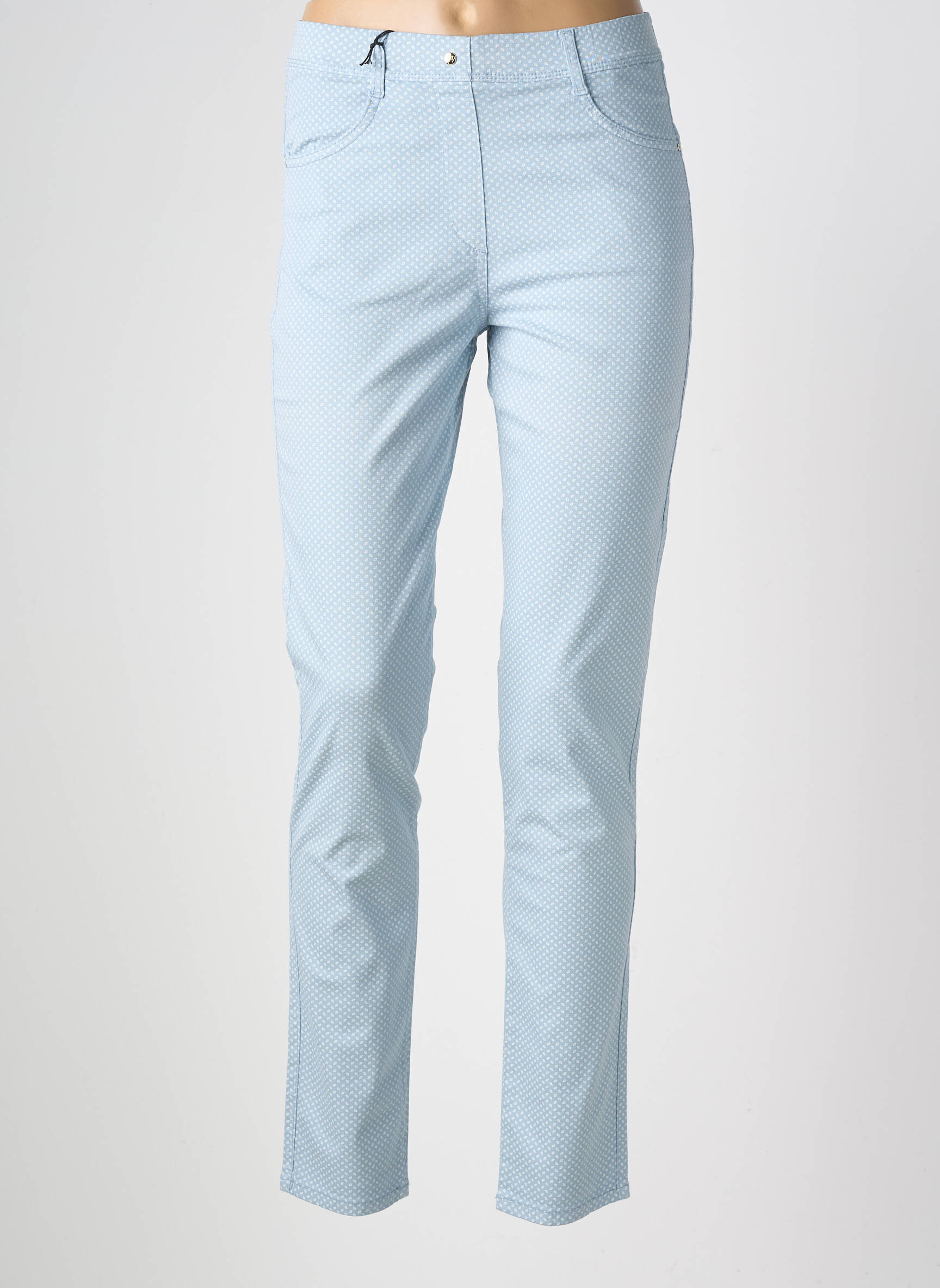 Pantalon slim elasticitate mărime normală albastru EAST DRIVE femeie
