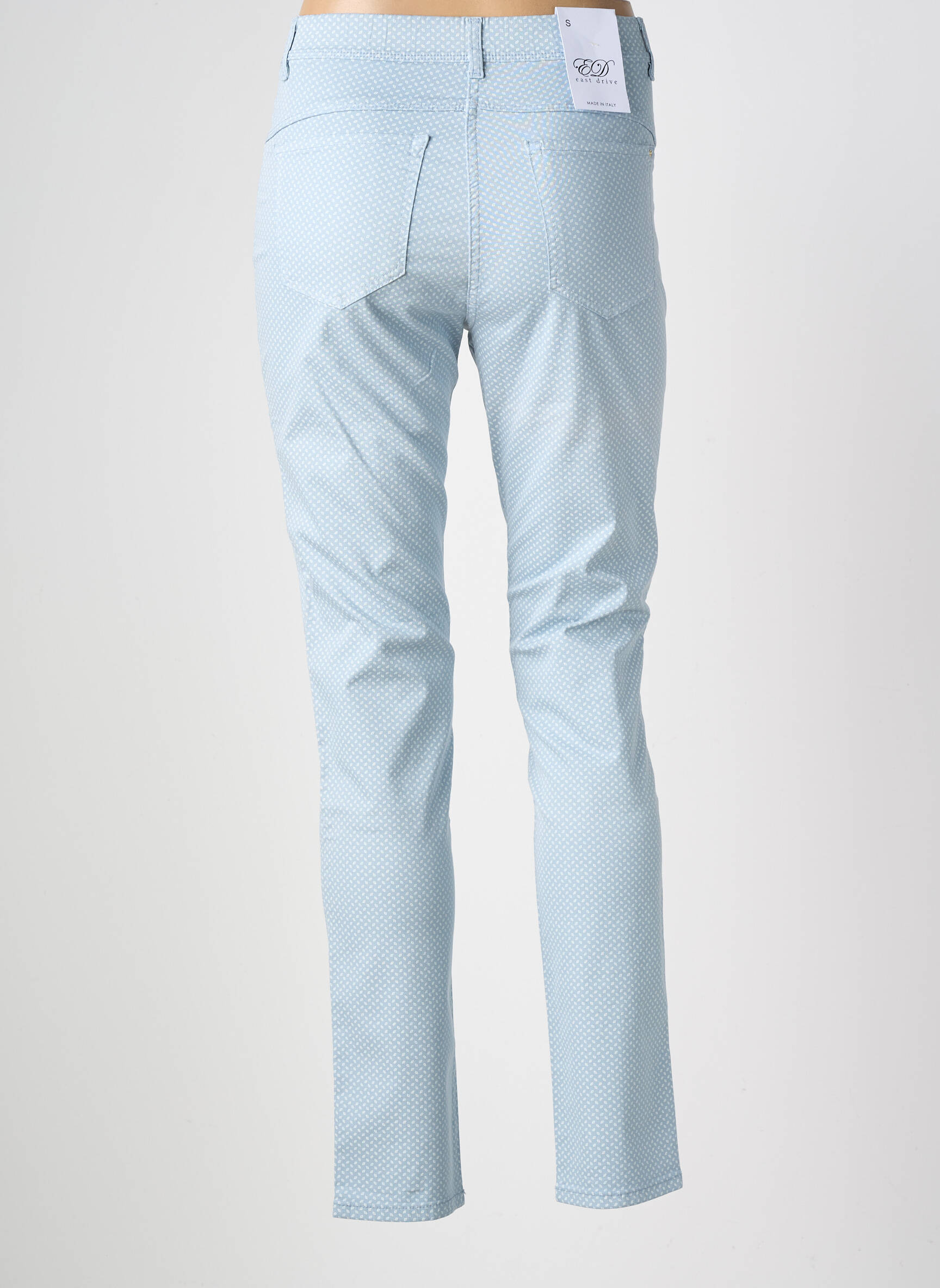 Pantalon slim elasticitate mărime normală albastru EAST DRIVE femeie