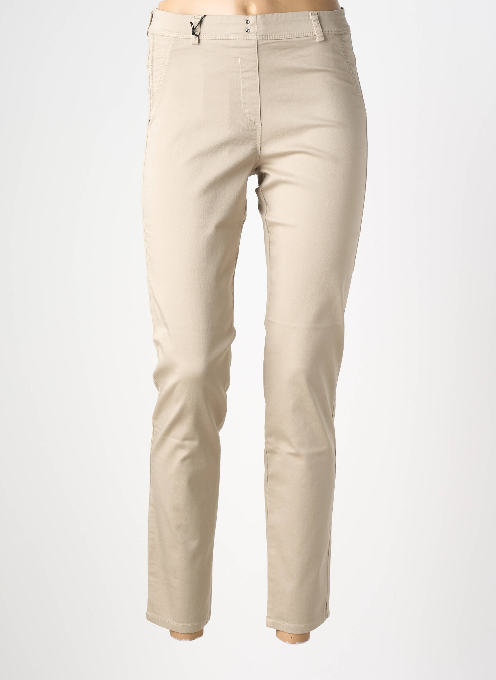 Pantalon 7/8 elasticitate mărime normală bej EAST DRIVE femeie