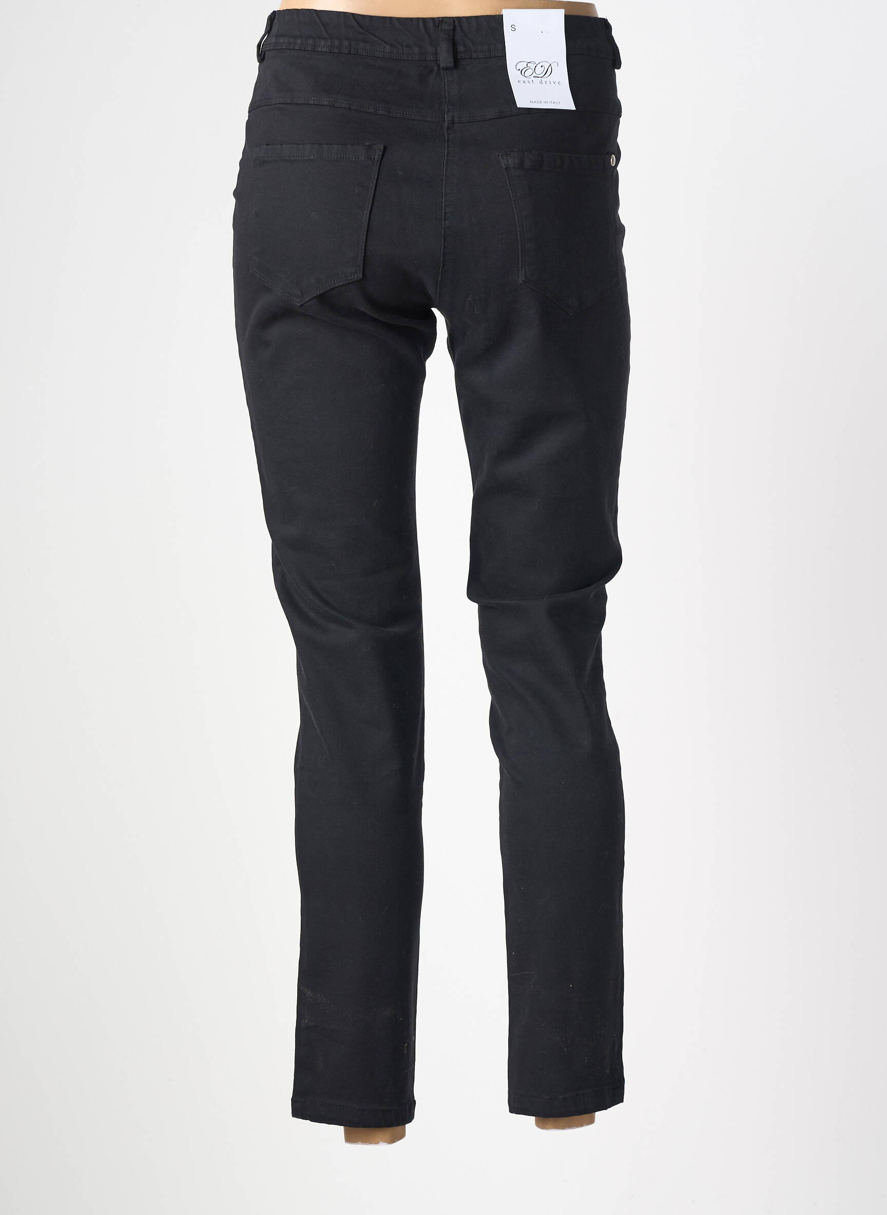 Pantalon 7/8 elasticitate mărime normală negru EAST DRIVE femeie