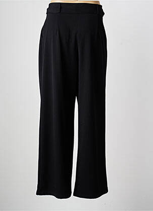 Pantalon larg țesătură poplin mărime normală negru IKKS femeie