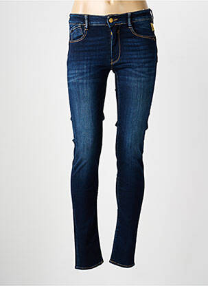 Blugi skinny țesătură brută mărime normală albastru LE TEMPS DES CERISES femeie