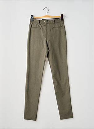 Pantalon slim talie elastică mărime normală verde EAST DRIVE femeie