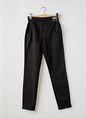 Pantalon slim țesătură poplin mărime normală negru LIU JO femeie
