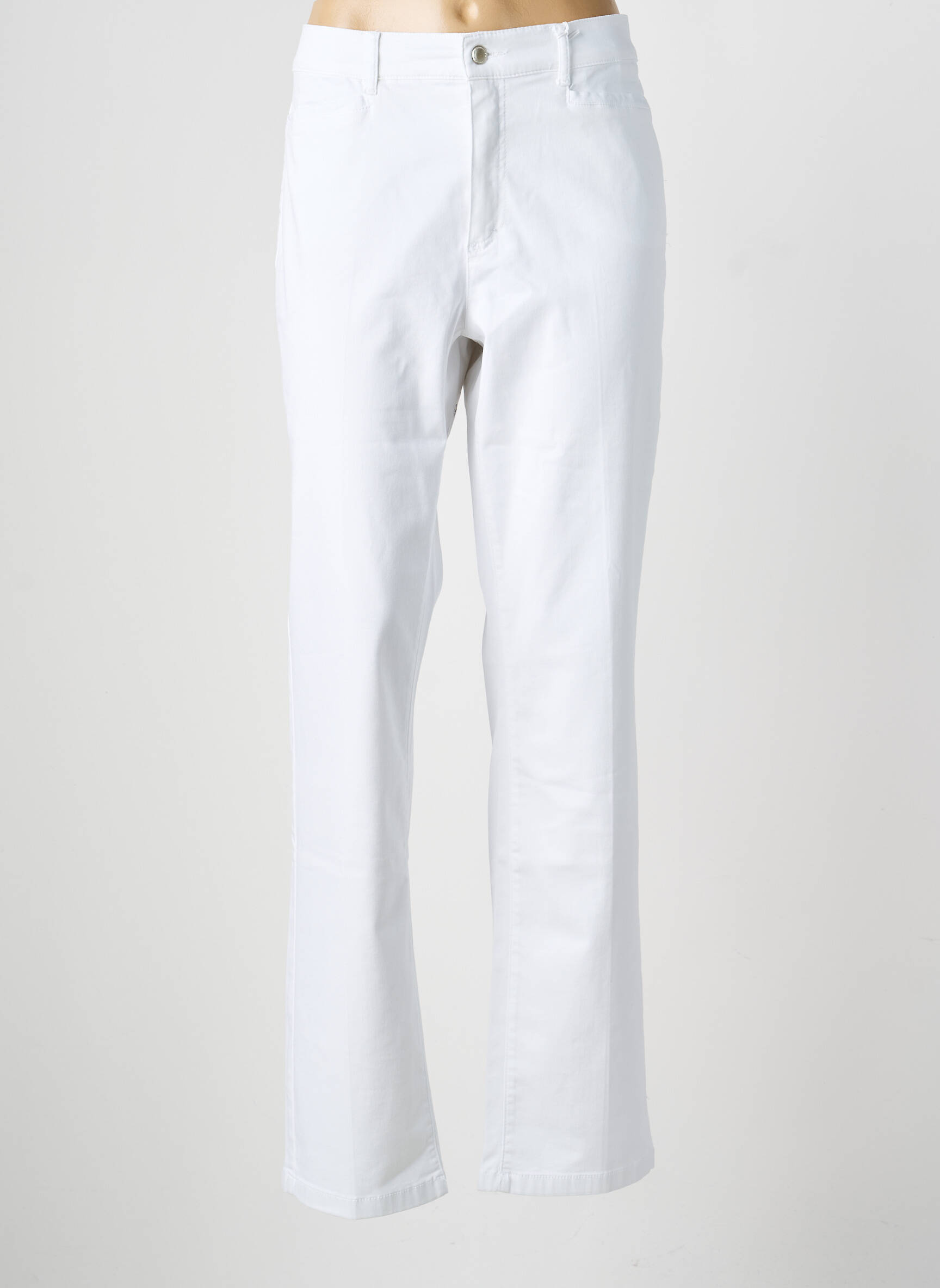 Pantalon drept elasticitate mărime normală alb ANNA MONTANA femeie