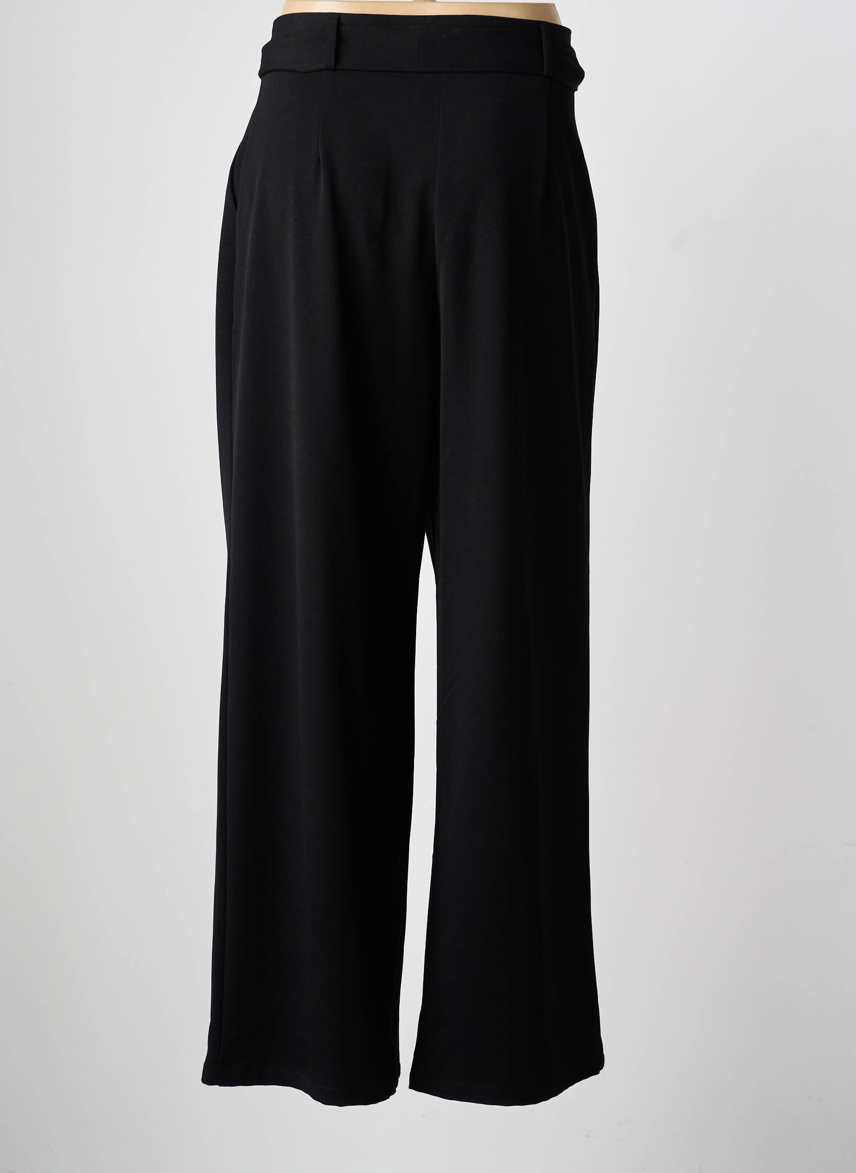 Pantalon larg țesătură poplin mărime normală negru IKKS femeie