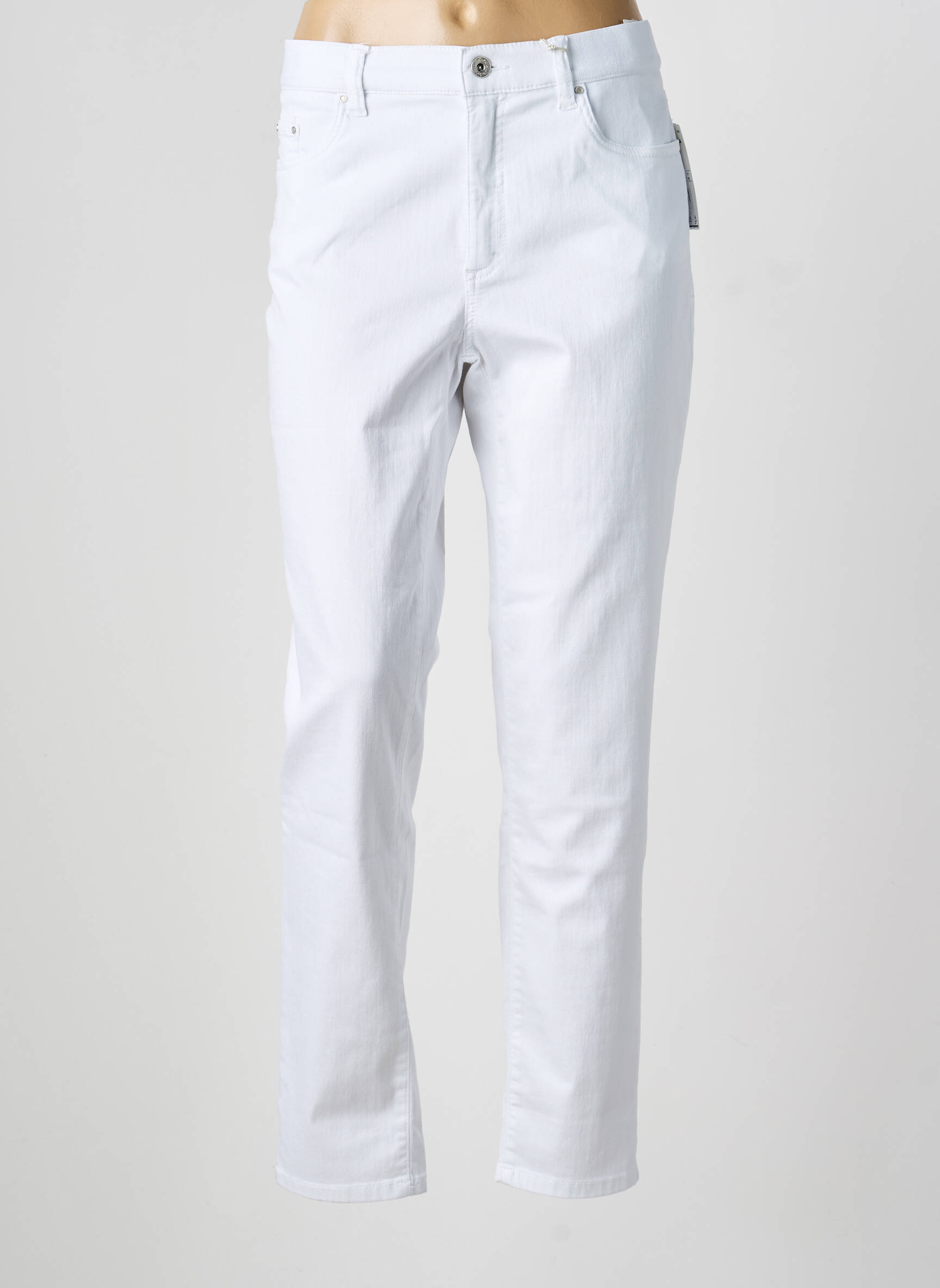 Pantalon slim elasticitate mărime normală alb ANNA MONTANA femeie