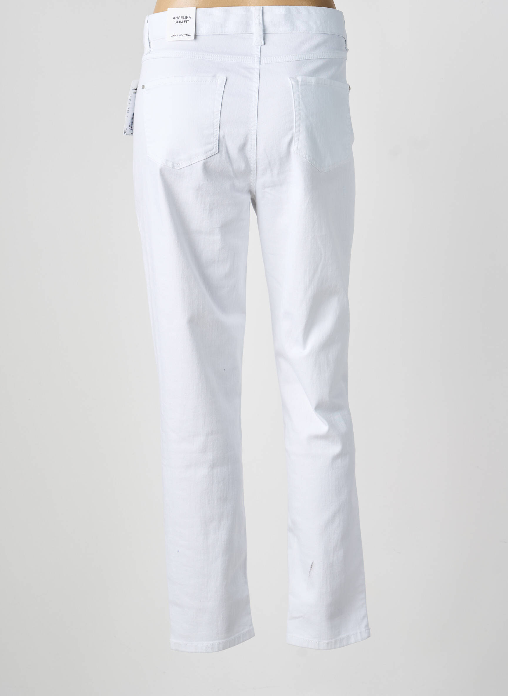 Pantalon slim elasticitate mărime normală alb ANNA MONTANA femeie