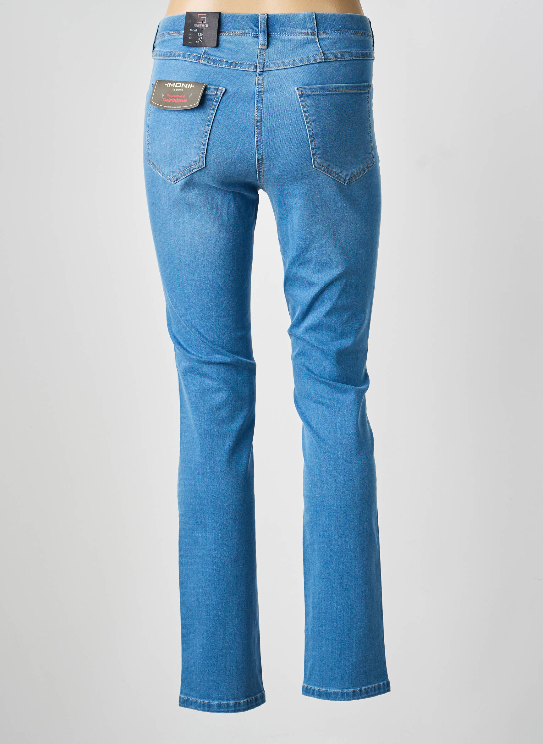 Blugi cu croială slim țesătură brută mărime normală albastru GERKE MY PANTS femeie