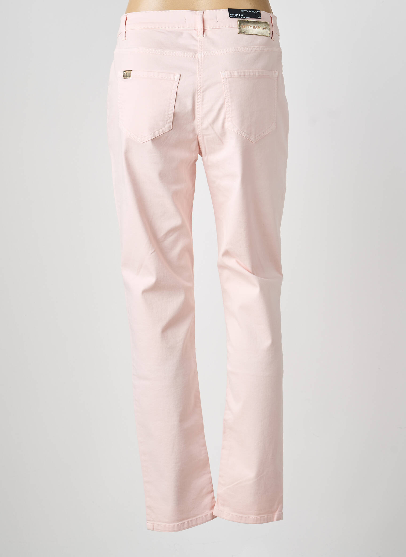 Pantalon slim elasticitate mărime normală roz BETTY BARCLAY femeie