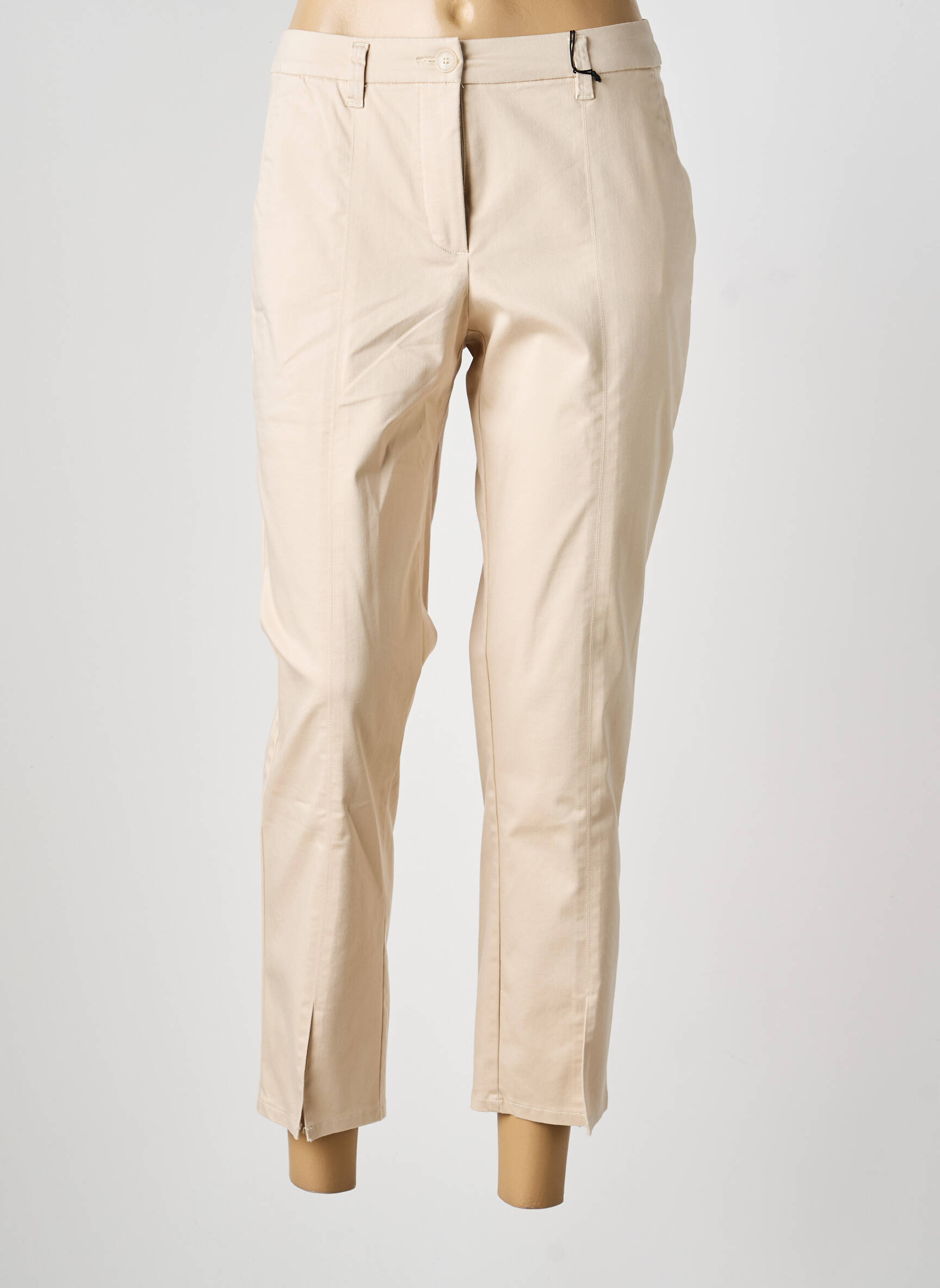 Pantalon 7/8 țesătură poplin mărime normală bej BETTY BARCLAY femeie