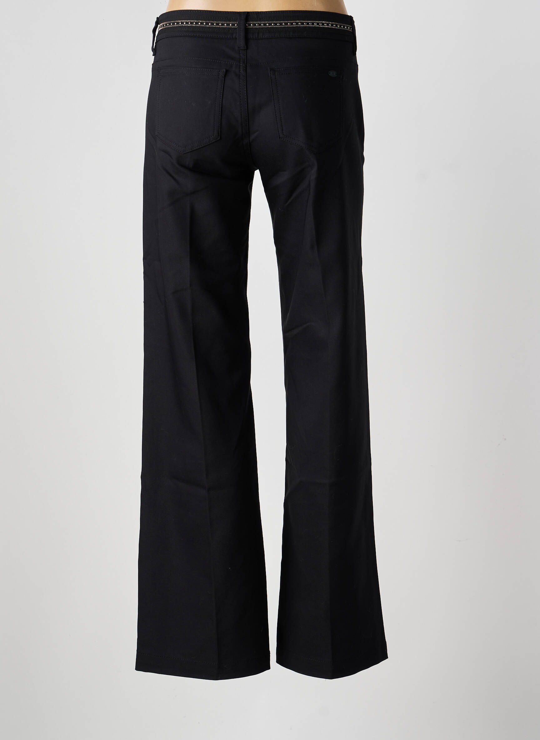 Pantalon evazat talie cu cleme talie înaltă negru FREEMAN T.PORTER femeie
