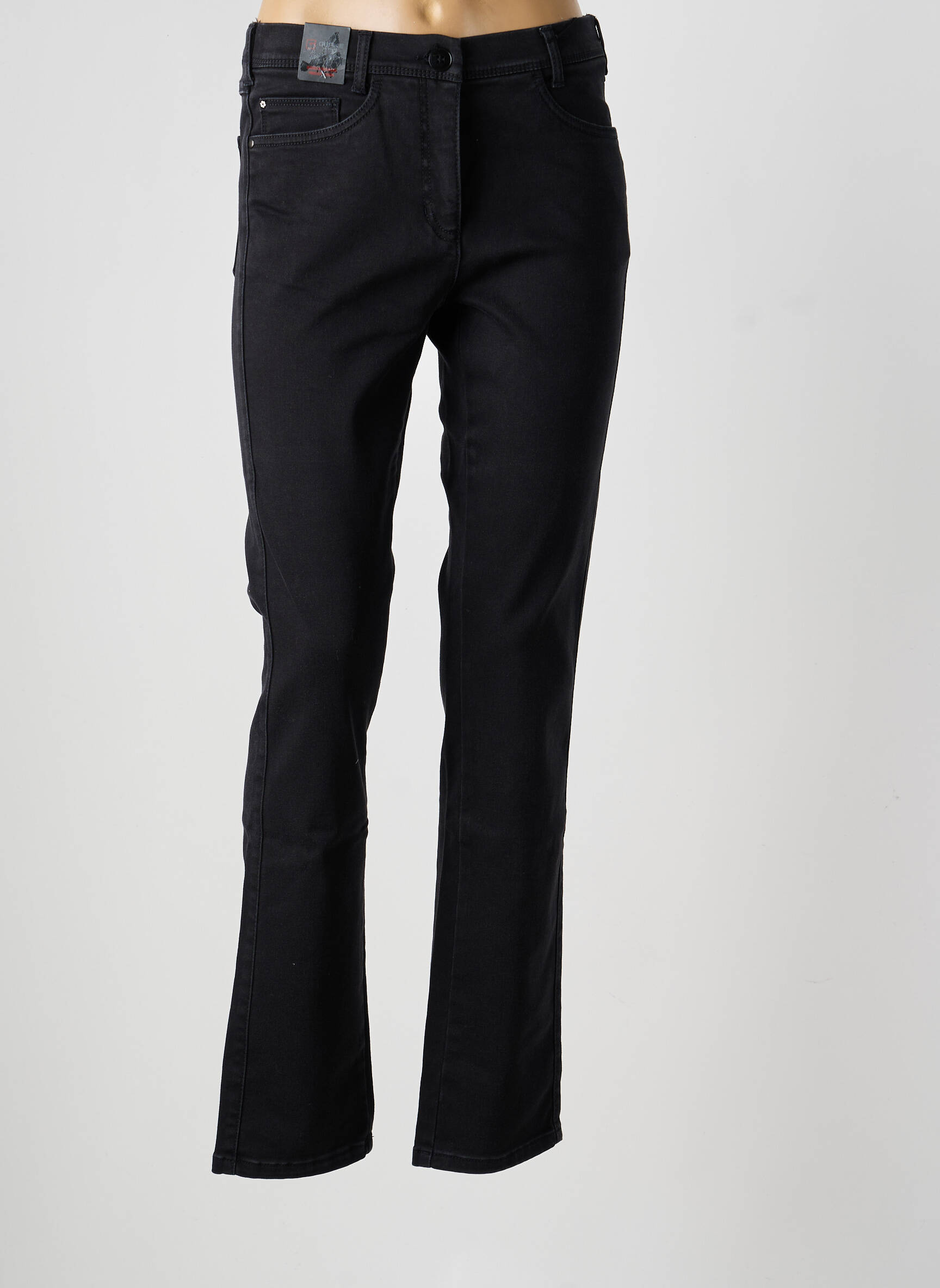 Blugi cu croială slim talie înaltă talie înaltă negru GERKE MY PANTS femeie