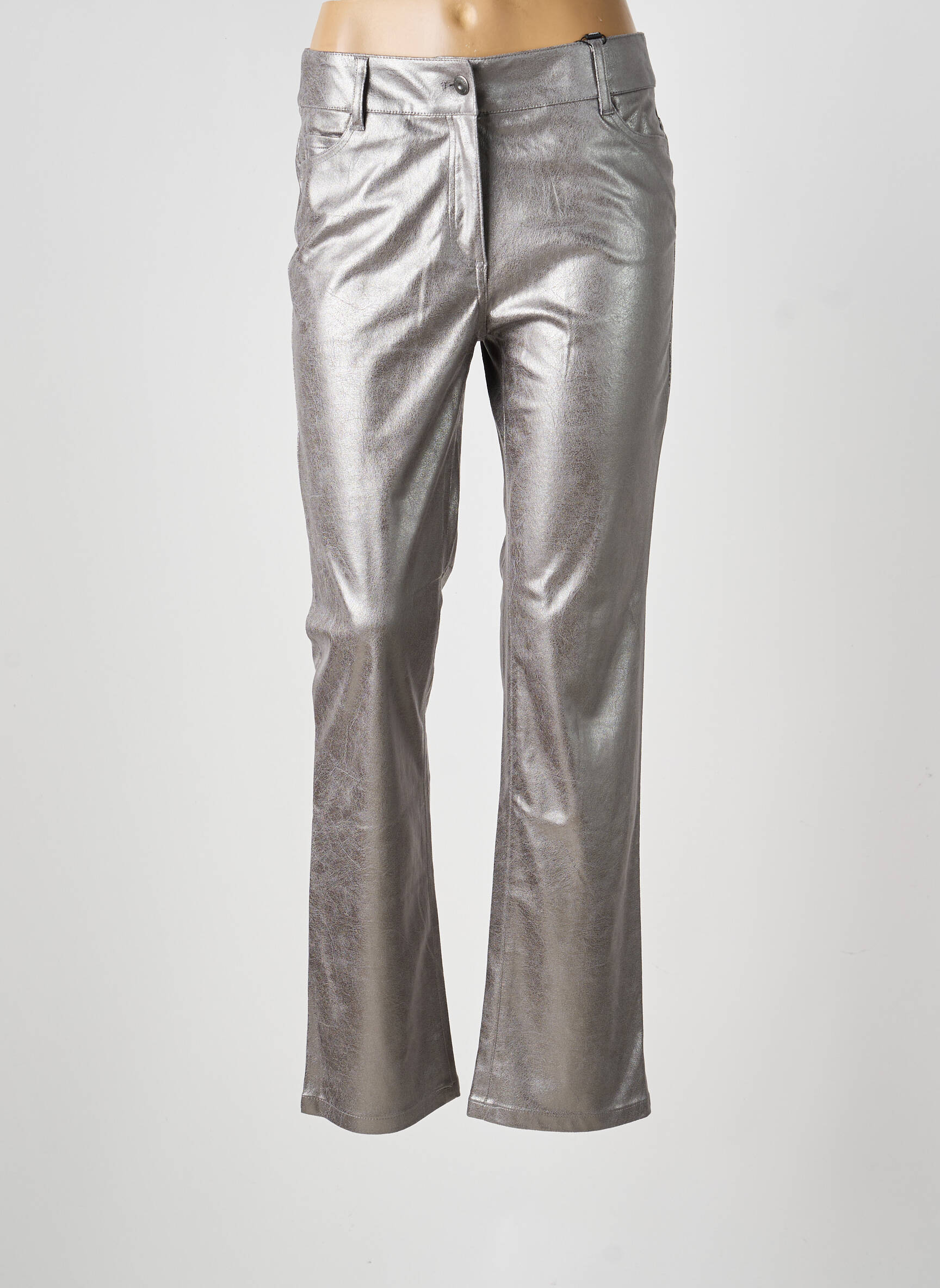 Pantalon slim mărime normală mărime normală argintiu OLSEN femeie
