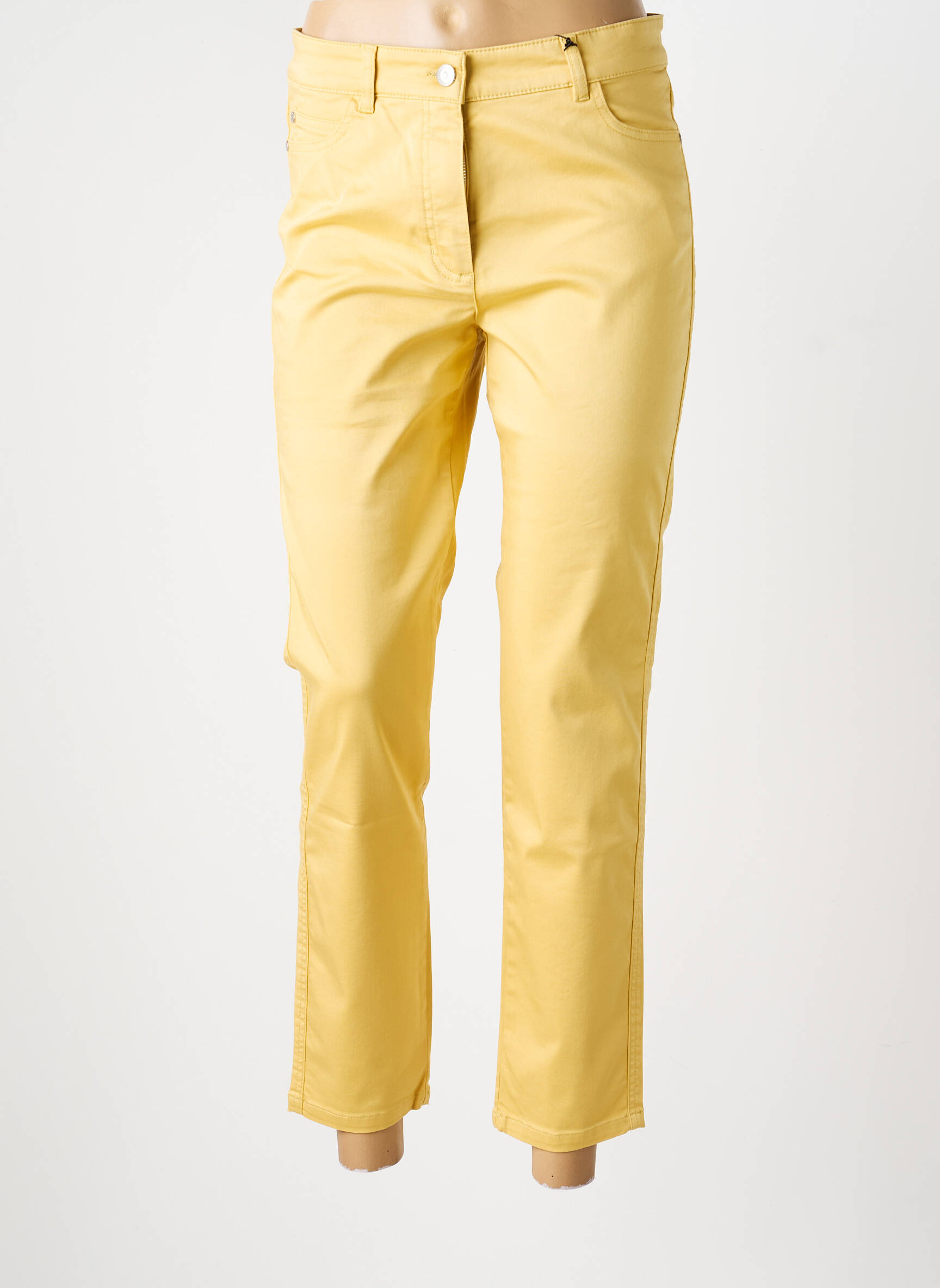 Pantalon 7/8 elasticitate mărime normală galben OLSEN femeie
