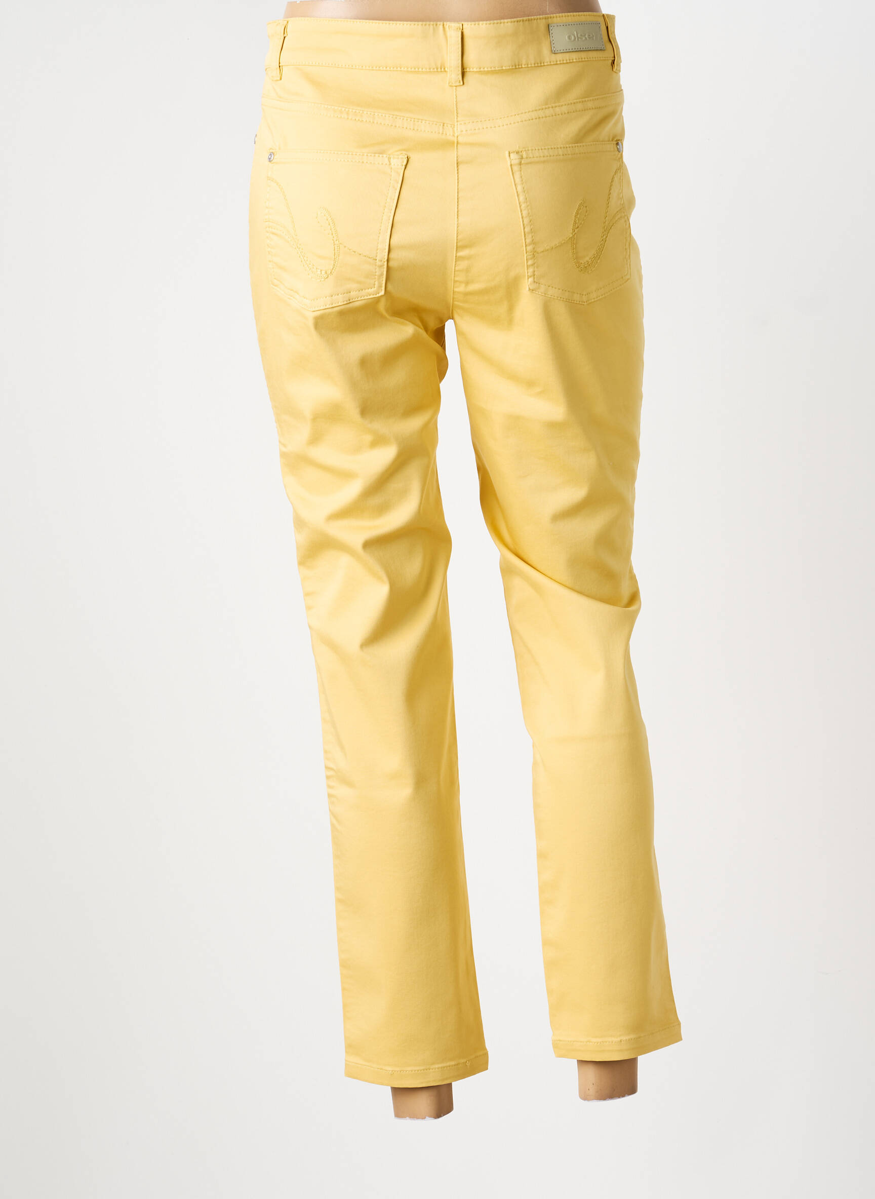 Pantalon 7/8 elasticitate mărime normală galben OLSEN femeie