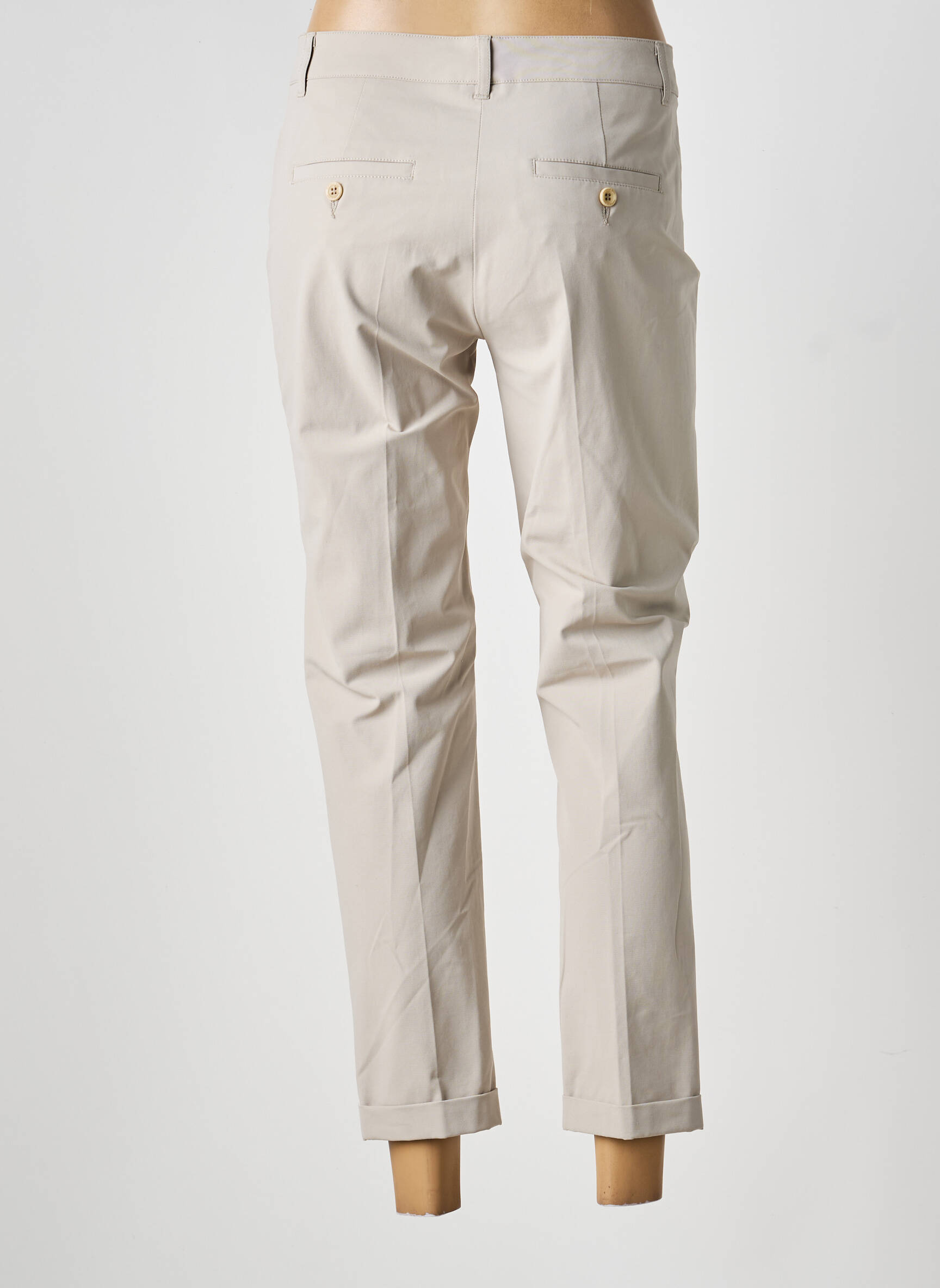 Pantalon 7/8 țesătură poplin mărime normală gri RAFFAELLO ROSSI femeie