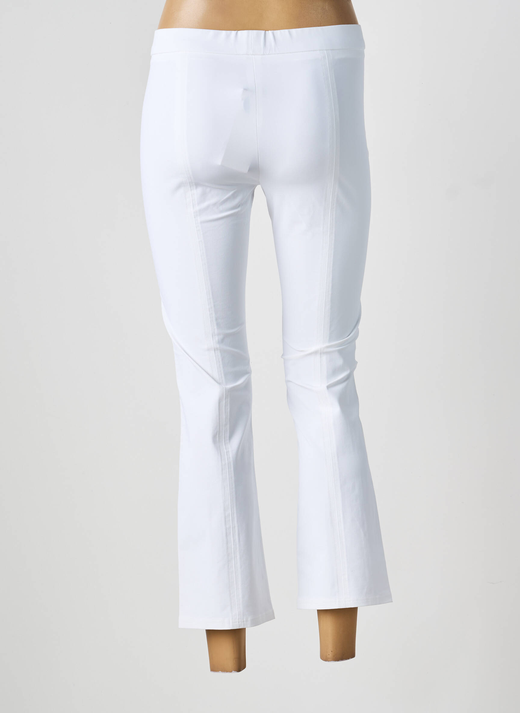 Pantalon 7/8 talie elastică mărime normală alb RAFFAELLO ROSSI femeie