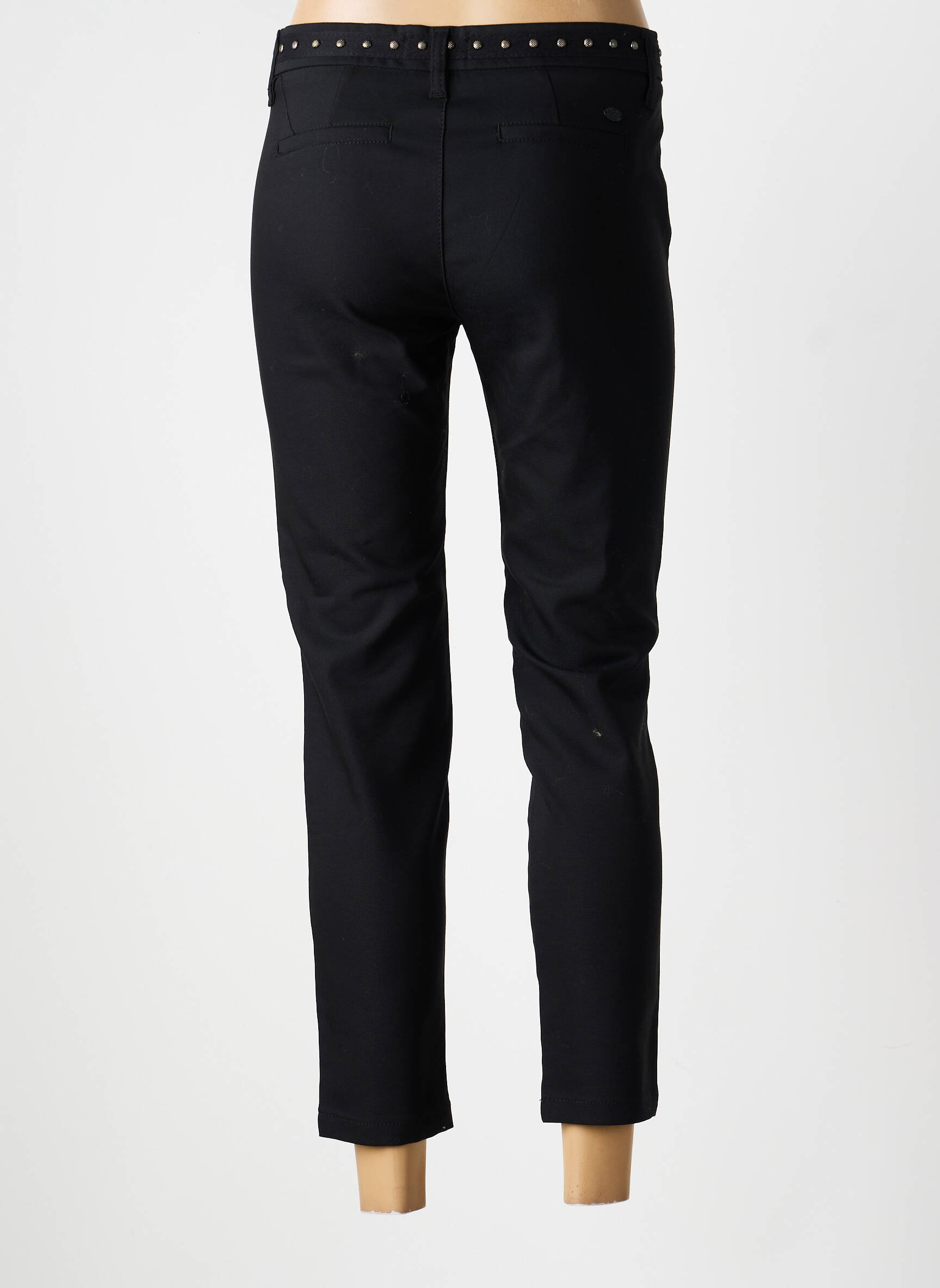 Pantalon chino țesătură poplin mărime normală negru FREEMAN T.PORTER femeie